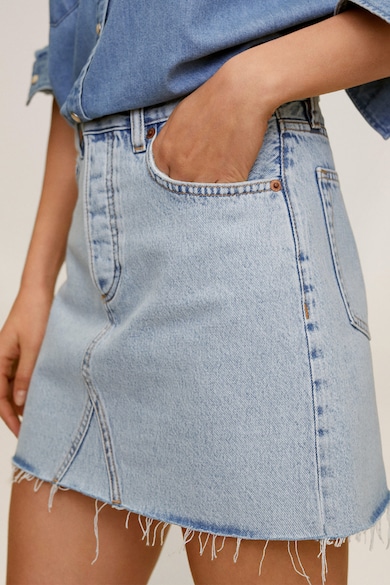 Mango Fusta mini din denim Monica Femei