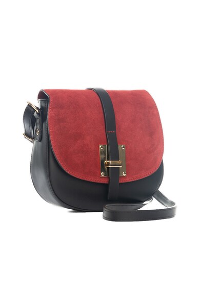 Lia Biassoni Geanta crossbody din piele si piele intoarsa Adda Femei