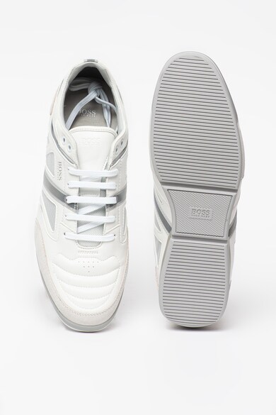 BOSS Pantofi sport cu insertii reflectorizante si detalii din piele Saturn Barbati