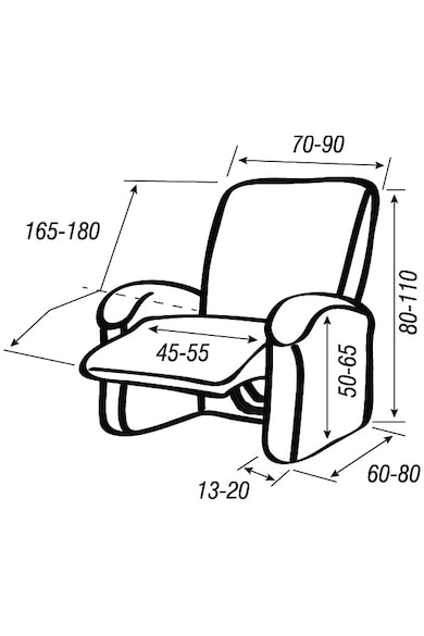 Kring Husa elastica pentru fotoliu cu recliner mecanic  Nairobi, intre 70-110 cm, 60% bumbac+ 35% poliester + 5% elastan, Gri Femei