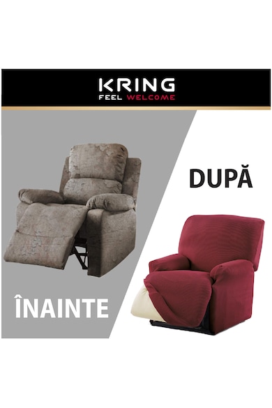 Kring Husa elastica pentru fotoliu cu recliner mecanic  Nairobi, intre 70-110 cm, 60% bumbac+ 35% poliester + 5% elastan, Bordeaux Femei