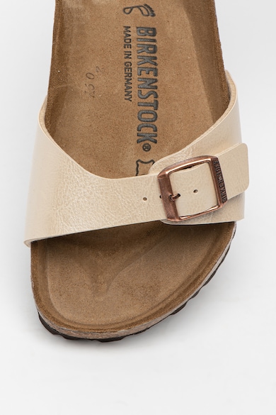 Birkenstock Papuci regular fit din piele ecologica cu aspect metalizat Madrid Femei