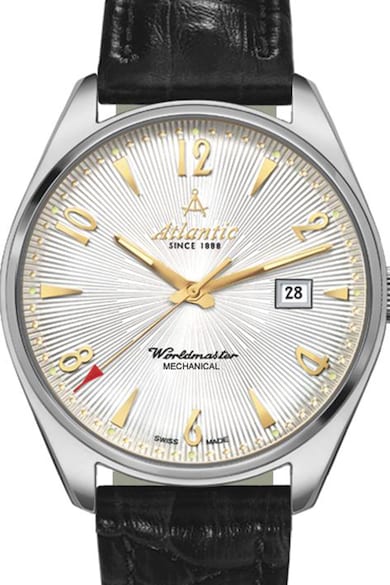 Atlantic Мултифункционален часовник с кожена каишка Мъже