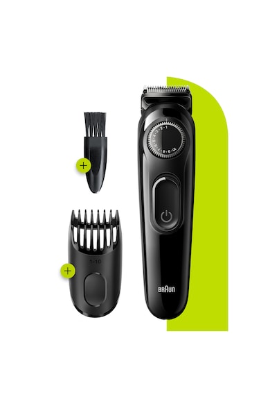 Braun Aparat de tuns barba  Beard Trimmer BT3222 Wet&Dry, buton rotativ de precizie, 1 pieptene, Negru Barbati