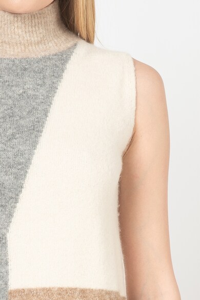 Stefanel Rochie tip pulover din amestec de lana, cu model colorblock Femei