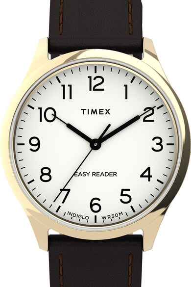 Timex Ceas analog cu o curea din piele Femei