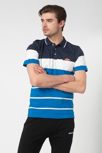 ELLESSE Tricou polo din bumbac cu imprimeu in dungi Italia Barbati