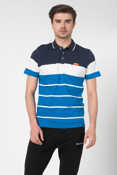 ELLESSE Tricou polo din bumbac cu imprimeu in dungi Italia Barbati