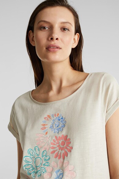Esprit Tricou din bumbac organic, cu imprimeu floral Femei