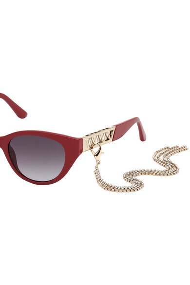 GUESS Ochelari de soare cat-eye cu accesoriu detasabil din lant Femei