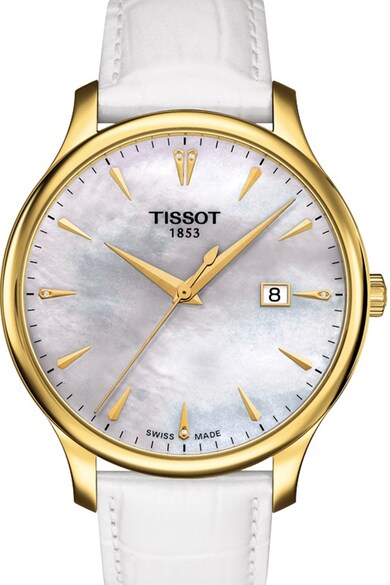 Tissot Ceas rotund cu o curea de piele Femei