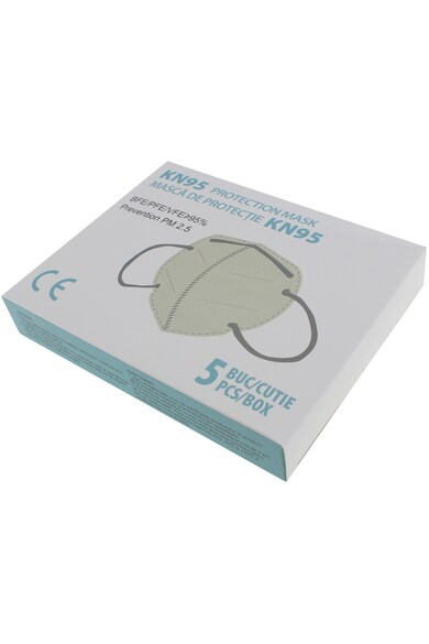 Mappy Set 5 bucati Masti faciale medicale, de unica folosinta, KN95, nesterile, 4 straturi Femei