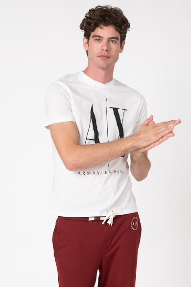 ARMANI EXCHANGE Normál fazonú póló nagyméretű logóval férfi