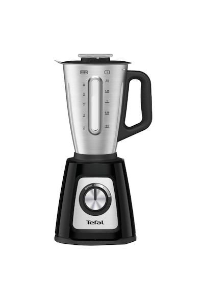 Tefal Blender  EquInox , 800 W, capacitate recipient 1.5L, tehnologie Air Cooling, sistem Smart Lock, 2 trepte viteza, Negru/Inox Femei