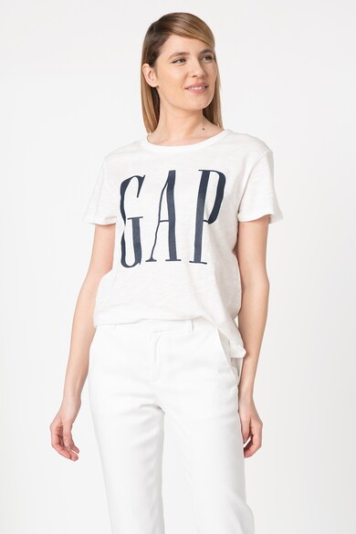 GAP Tricou cu imprimeu logo contrastant Femei