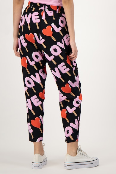 Love Moschino Pantaloni de viscoza cu model logo Femei