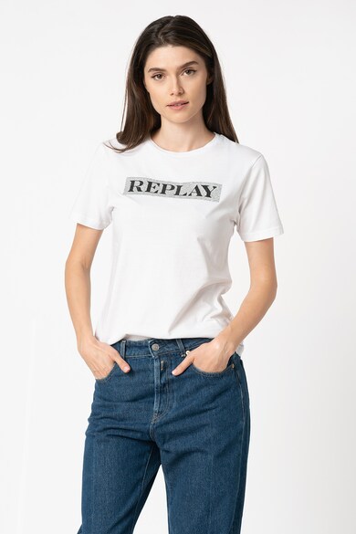 Replay Tricou cu imprimeu logo Femei