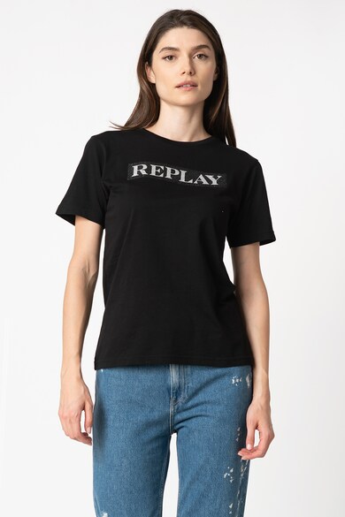 Replay Tricou cu imprimeu logo Femei