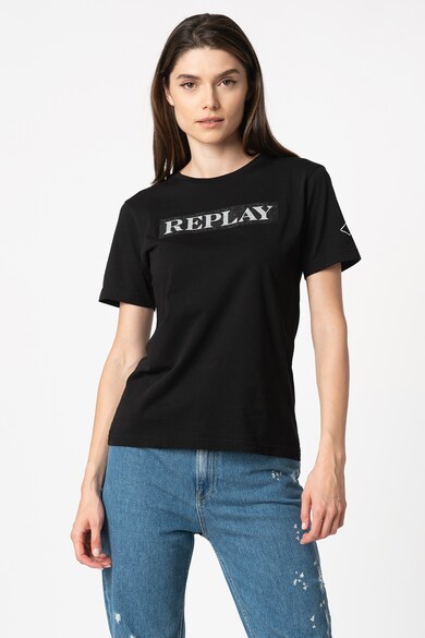 Replay Tricou cu imprimeu logo Femei