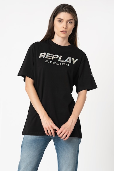 Replay Tricou cu imprimeu logo Femei