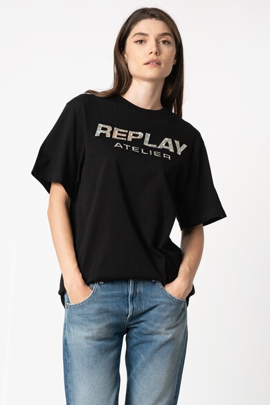 Replay Tricou cu imprimeu logo Femei