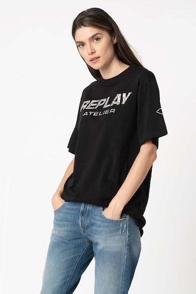 Replay Tricou cu imprimeu logo Femei