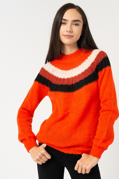 Garcia Gyapjútartalmú pulóver colorblock dizájnnal női