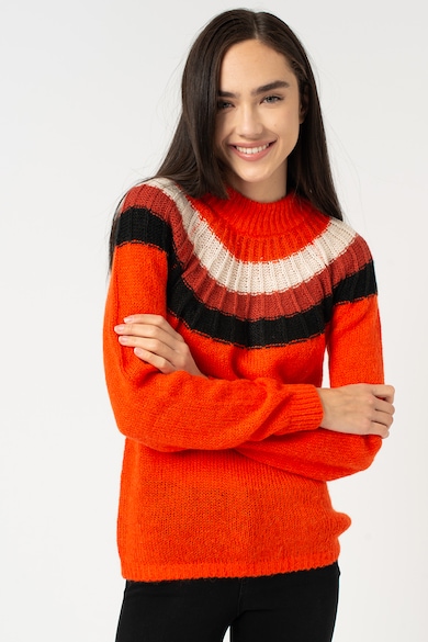 Garcia Gyapjútartalmú pulóver colorblock dizájnnal női