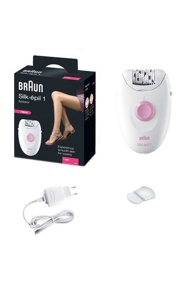 Braun Epilator  Silk-épil 1170, 20 pensete, 1 viteza, Alb/Roz Femei