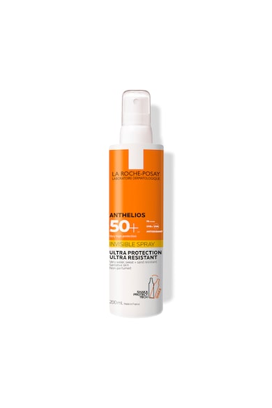 La Roche-Posay Слънцзащитен спрей La Roche Posay Anthelios SPF 50 +, За чувстиветелна кожа, С парфюм, 200 мл Жени