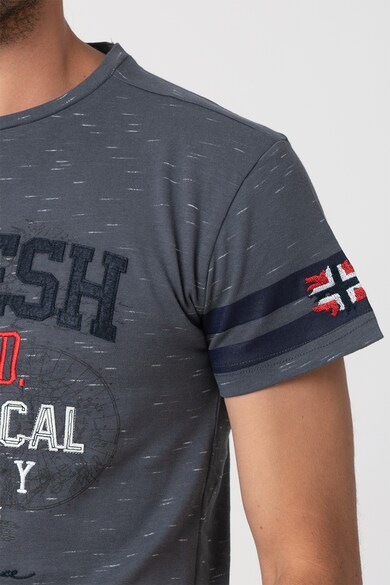 Geographical Norway Tricou cu decolteu la baza gatului si logo brodat Jindigo Barbati