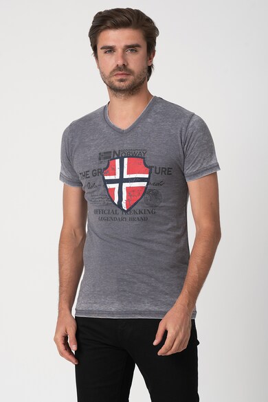 Geographical Norway Tricou de bumbac, cu imprimeu Jovka Barbati