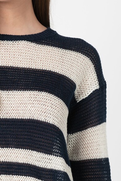 Polo Ralph Lauren Finomkötött csíkos pulóver aszimmetrikus alsó szegéllyel női