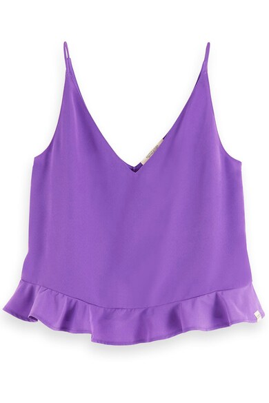 Maison Scotch Top lejer cu insertie cu volane Femei