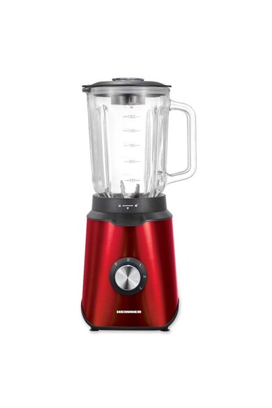 Heinner Blender de masa  Vitality 1000, 1000W, bol sticla 1.5L, 3 viteze+Pulse, 6 lame detasabile din inox, inox, rosu Femei