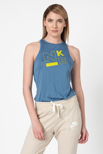 Nike Top cu imprimeu logo, pentru antrenament Dry Tank Leg Femei