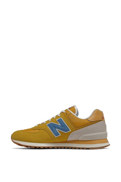 New Balance Pantofi sport de piele intoarsa, cu logo contrastant 574 Barbati