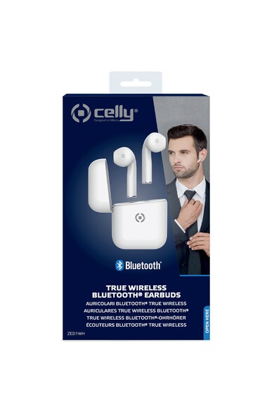 Celly Casti bluetooth  Buds EarDrops ZED1, Alb Femei