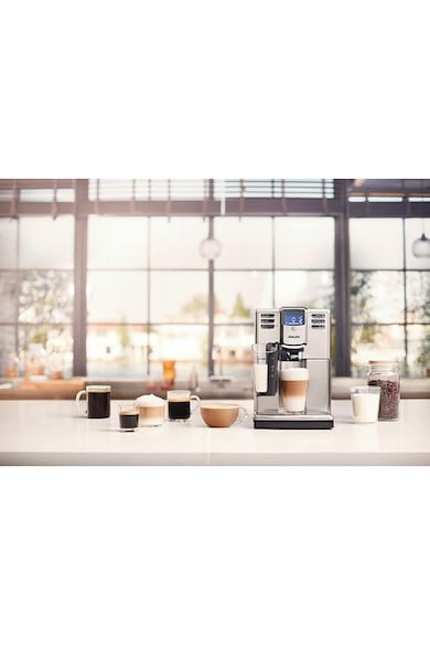 Philips Espressor automat  EP5333/10 Seria 5000, sistem de lapte LatteGo, 6 bauturi, filtru Aqua Clean, 5 setari intensitate, 5 trepte macinare, rasnita ceramica, Argintiu Femei