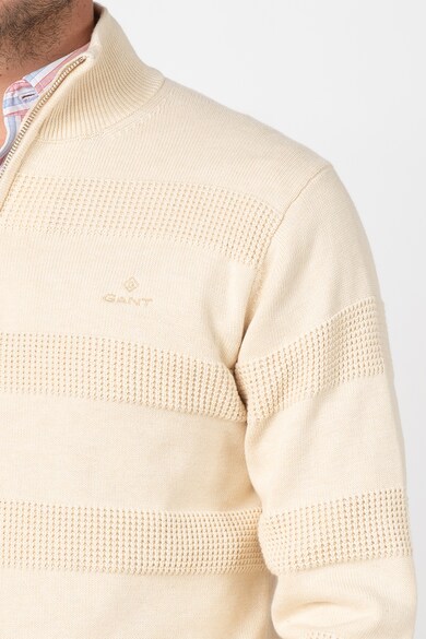 Gant Раиран пуловер с къс цип Мъже