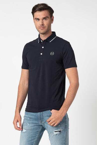 ARMANI EXCHANGE Tricou polo slim fit cu detaliu logo Barbati