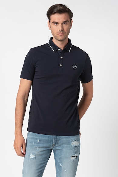 ARMANI EXCHANGE Tricou polo slim fit cu detaliu logo Barbati