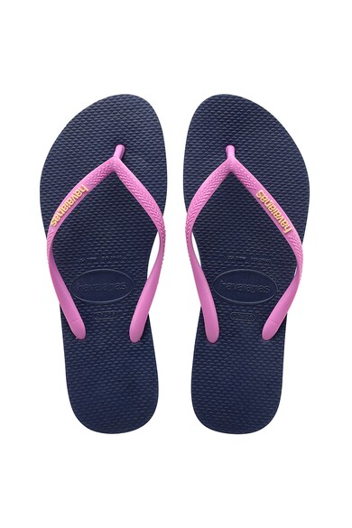 Havaianas Papuci flip-flop cu logo si barete contrastante Slim Femei