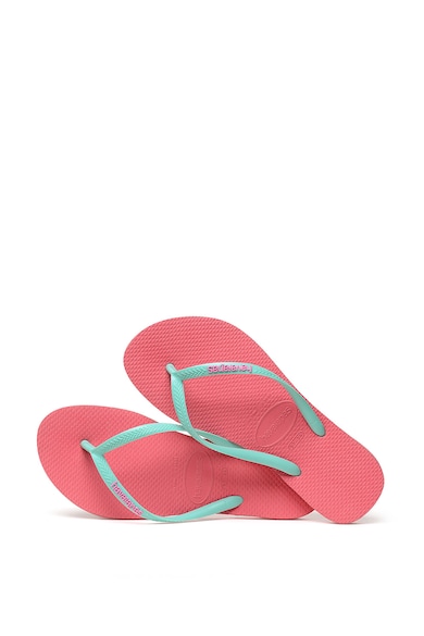 Havaianas Papuci flip-flop cu logo si barete contrastante Slim Femei