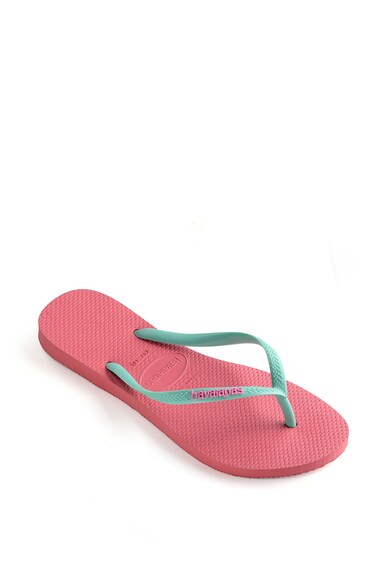 Havaianas Papuci flip-flop cu logo si barete contrastante Slim Femei