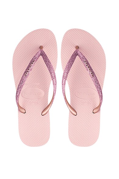 Havaianas Papuci flip-flop cu detaliu logo in relief Slim Glitter Femei