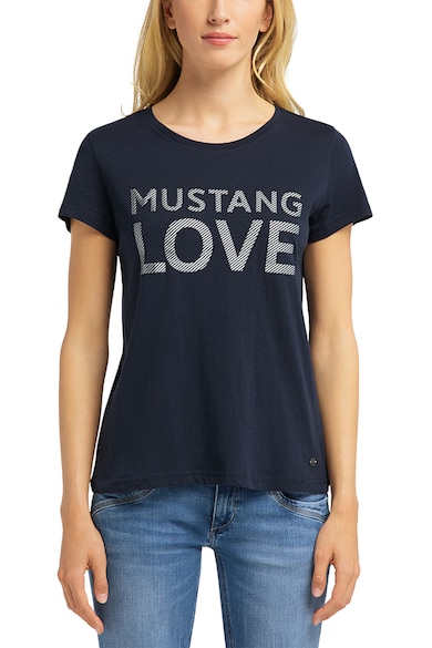 Mustang Tricou cu imprimeu logo texturat Femei