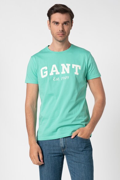 Gant Tricou cu decolteu la baza gatului si imprimeu logo Barbati