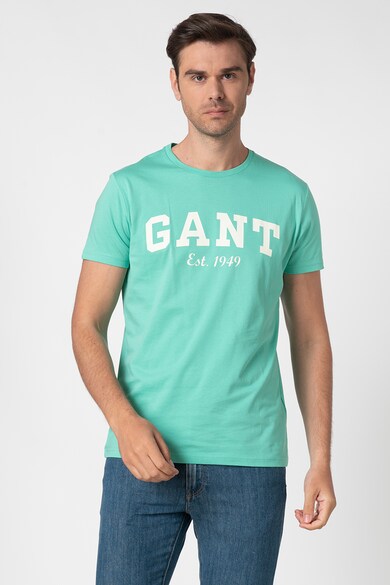 Gant Tricou cu decolteu la baza gatului si imprimeu logo Barbati