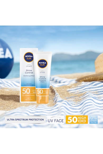 Nivea Крем за лице със слънцезащитен и матиращ ефект  Sun Shine Control, SPF 50, 50 мл Жени